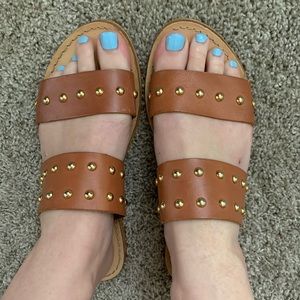Gold stud Sandals